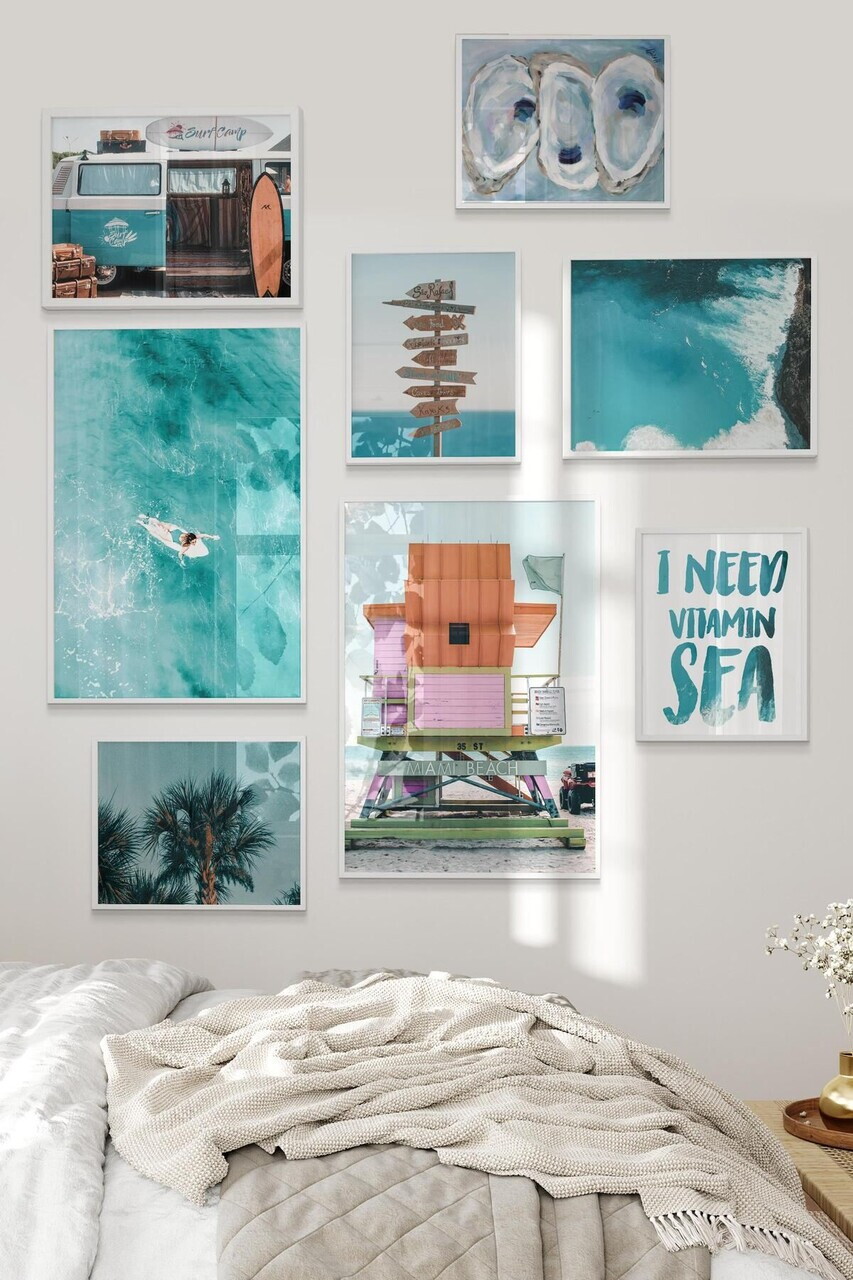 Tablou decorativ, Çgs-002-White-Byk, Lemn masiv, Față: 100% PVC STICLĂ, Multicolor - view 2