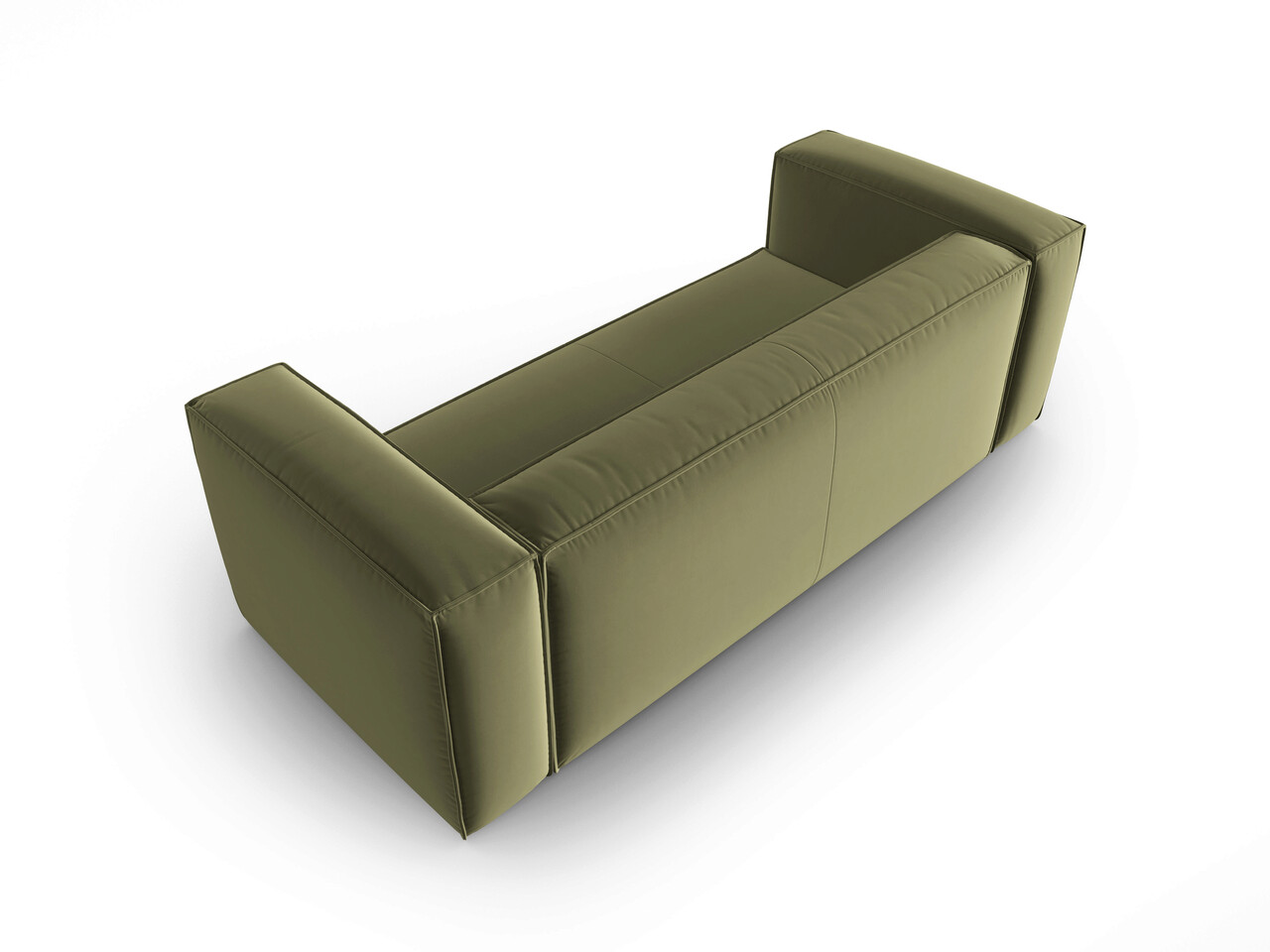 Canapea 3 locuri, Mackay, Cosmopolitan Design, 200x94x73 cm, catifea, verde deschis