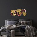Decoratiune de perete, Plane Tree, Metal, Dimensiune: 80 x 61 cm, Multicolor