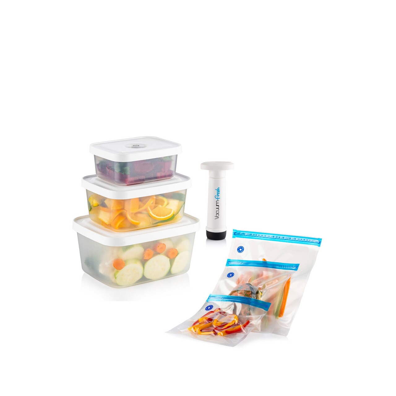 Set cutie de depozitare și pungă pentru depozitarea alimentelor, Hermia, 964FRM5786, Dimensiuni cutie de depozitare: 13,7 x 17,6 x 8 cm / 950 ml (1 bucată), Transparent - imagine 4