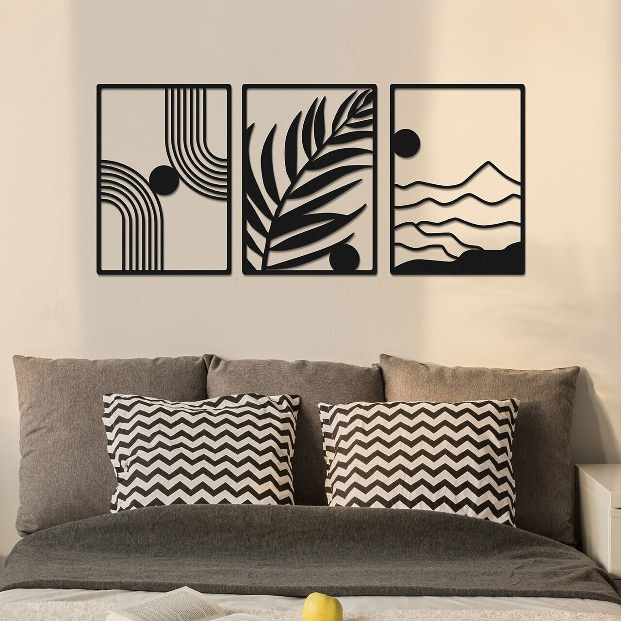 Decoratiune de perete, Sonador, Metal, Grosime: 1,2 mm, Negru — imaginea 2