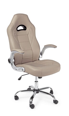 Scaun de birou boneville, bizzotto, 52 x 66 x 114 cm, piele ecologica, bej