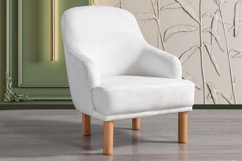 Fotoliu, Atelier del Sofa, 752EST1702, Frame: 70% HORNBEAM/30% MELAMINE COATED CHIPBOARD, Crem