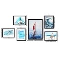 Set 6 tablouri decorative, SET_016, Lulu, 24x29 cm/24x44 cm, plastic