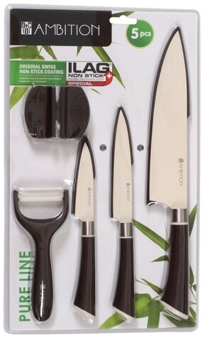 Set cutite 5 piese pure line, ambition, inox