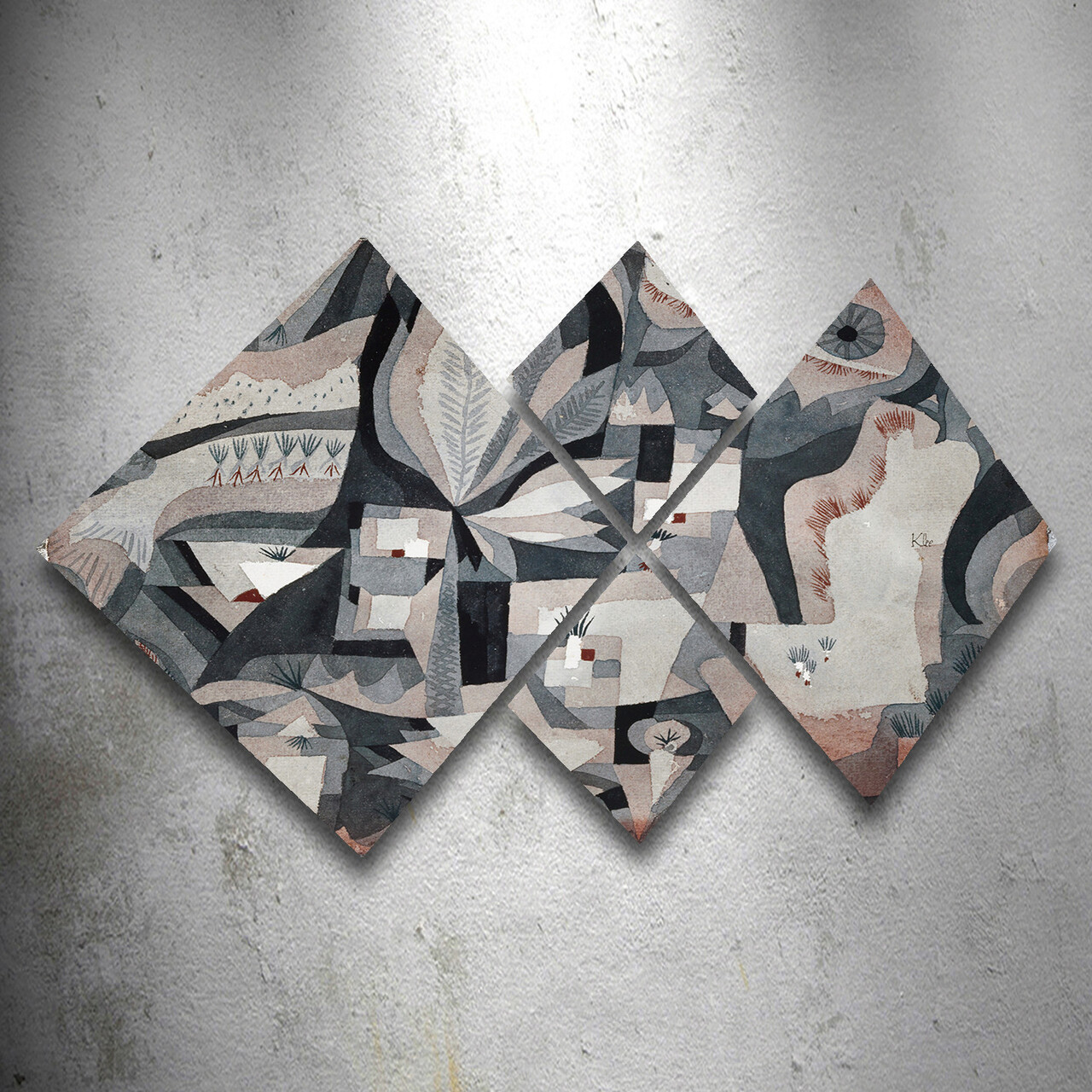 Set 4 tablouri decorative, 4MDF3586223, MDF, Imprimat UV, Multicolor - 1 | YEO