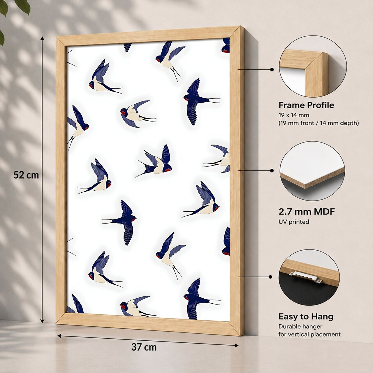 Tablou decorativ, 3752AACT-046, Fundal: 100% MDF (Grosime: 2,7 mm) Vopsire: Imprimare UV, Multicolor — imaginea 2