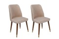 Set scaune 4 piese, Nmobb, Hugo-387 V4, Metal, Crem / Aur