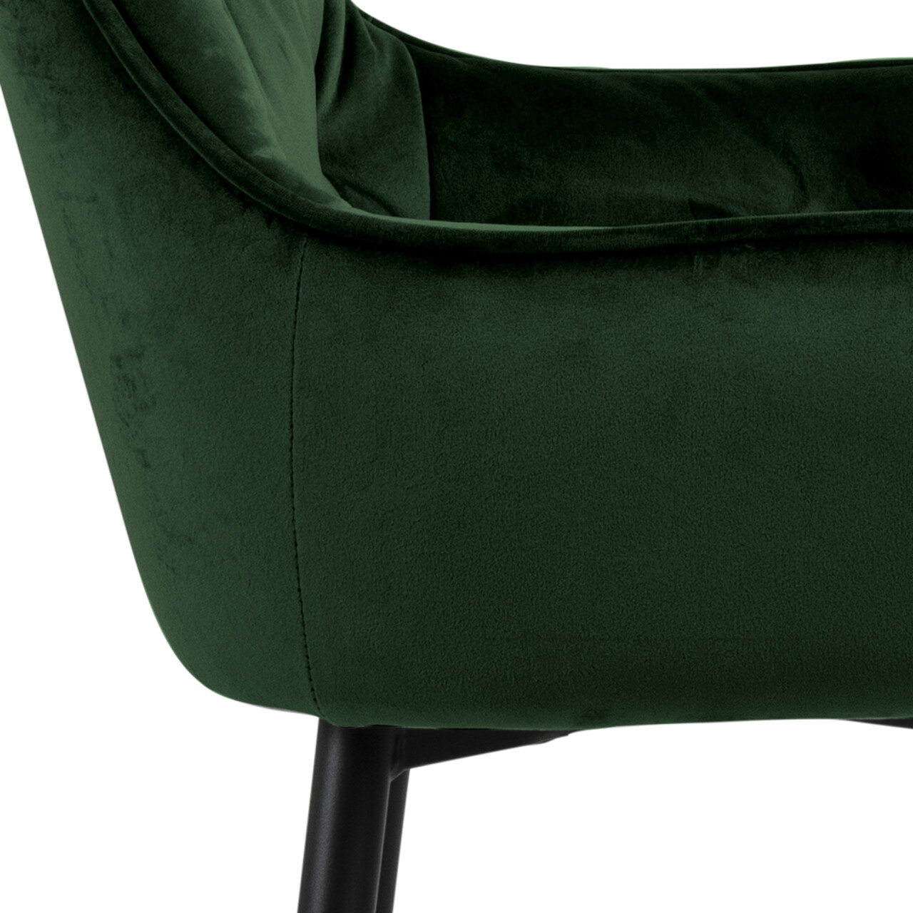 Scaun de bar Brooke, Actona, 52x53x104 cm, catifea/otel, verde forest - view 9