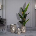 Set 3 ghivece Silver, Mauro Ferretti, 35x38.5 cm, fier, argintiu