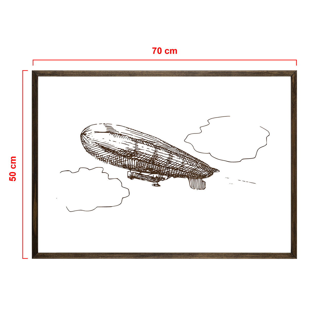 Tablou decorativ, TD132, Lemn, Desenat manual, Natural