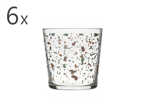 Set 6 pahare de whiskey InArt, 8.5×9 cm, 380 ml, sticla inart