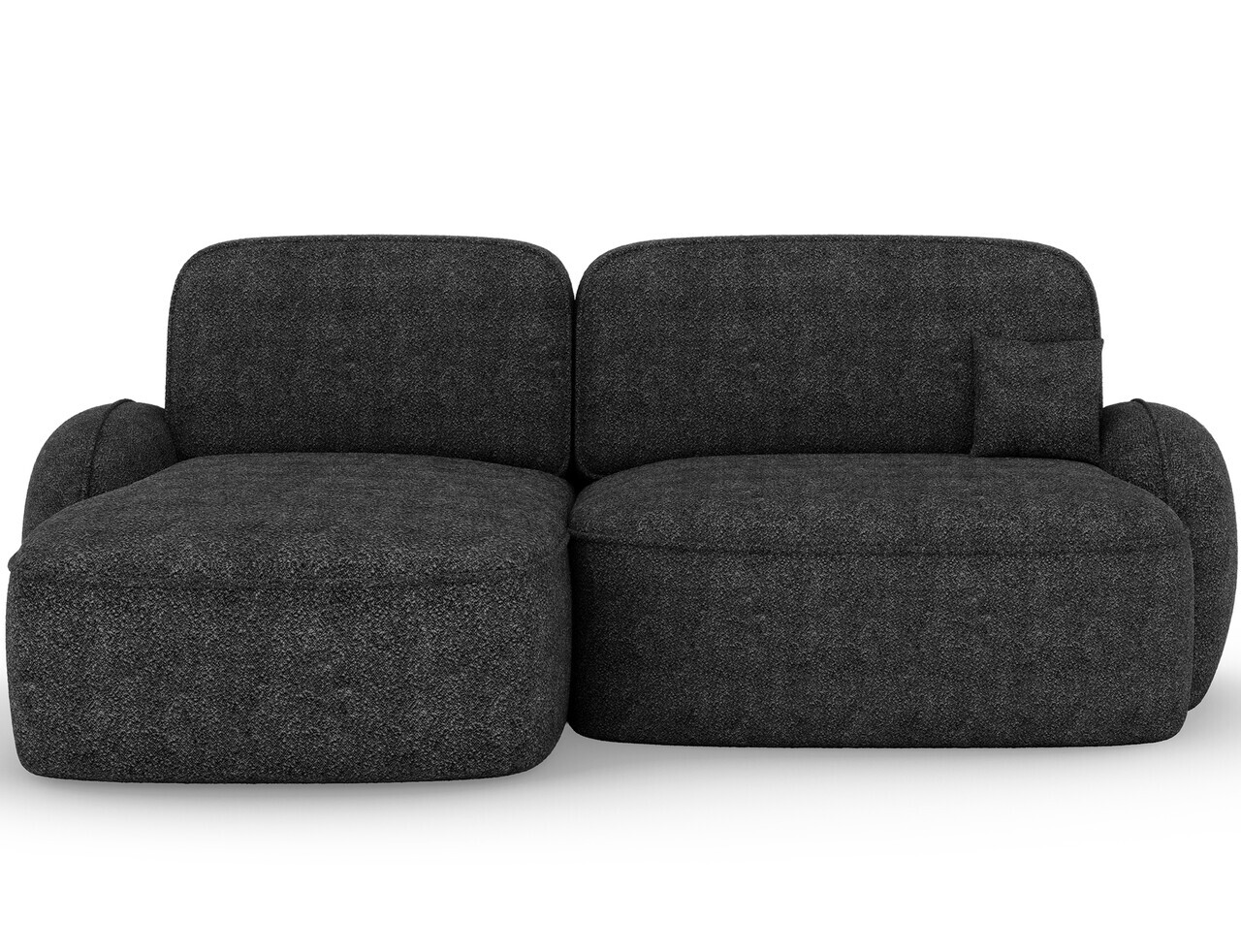 Coltar extensibil stanga 3 locuri ELTAP, Tesalia, 240x150x93 cm, lemn/tesatura boucle, gri inchis — imaginea 4