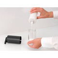 Dozator sapun / detergent lichid, Brabantia, SinkStyle Mineral, 6.5x8.5x15 cm, 200 ml, otel, gri inchis