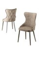 Set scaune (8 piese), Hanah Home, Alpa, Cappuccino / Chrome