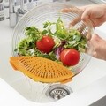 Strecuratoare detasabila pentru paste InnovaGoods, 22 x 6 x 8 cm, silicon, portocaliu