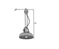 Lustra ELTAP, Stealle, 40x130 cm, 1xE27, 15W, otel, negru/argintiu