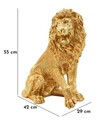 Figurina /sculptura decorativa Lion Shant, Mauro Ferretti, 45x29x55 cm, polirasina, auriu