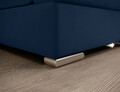 Coltar extensibil stanga 3 locuri ELTAP, LT-40LO, Siber, 270x186x93 cm, lemn/poliester, albastru inchis