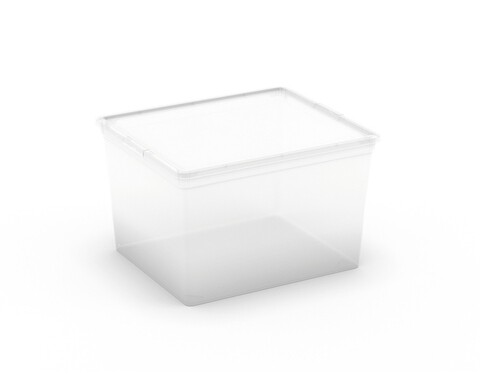 Cutie depozitare cu capac, KIS C-Box Cube, 27 L, plastic, transparent KIS
