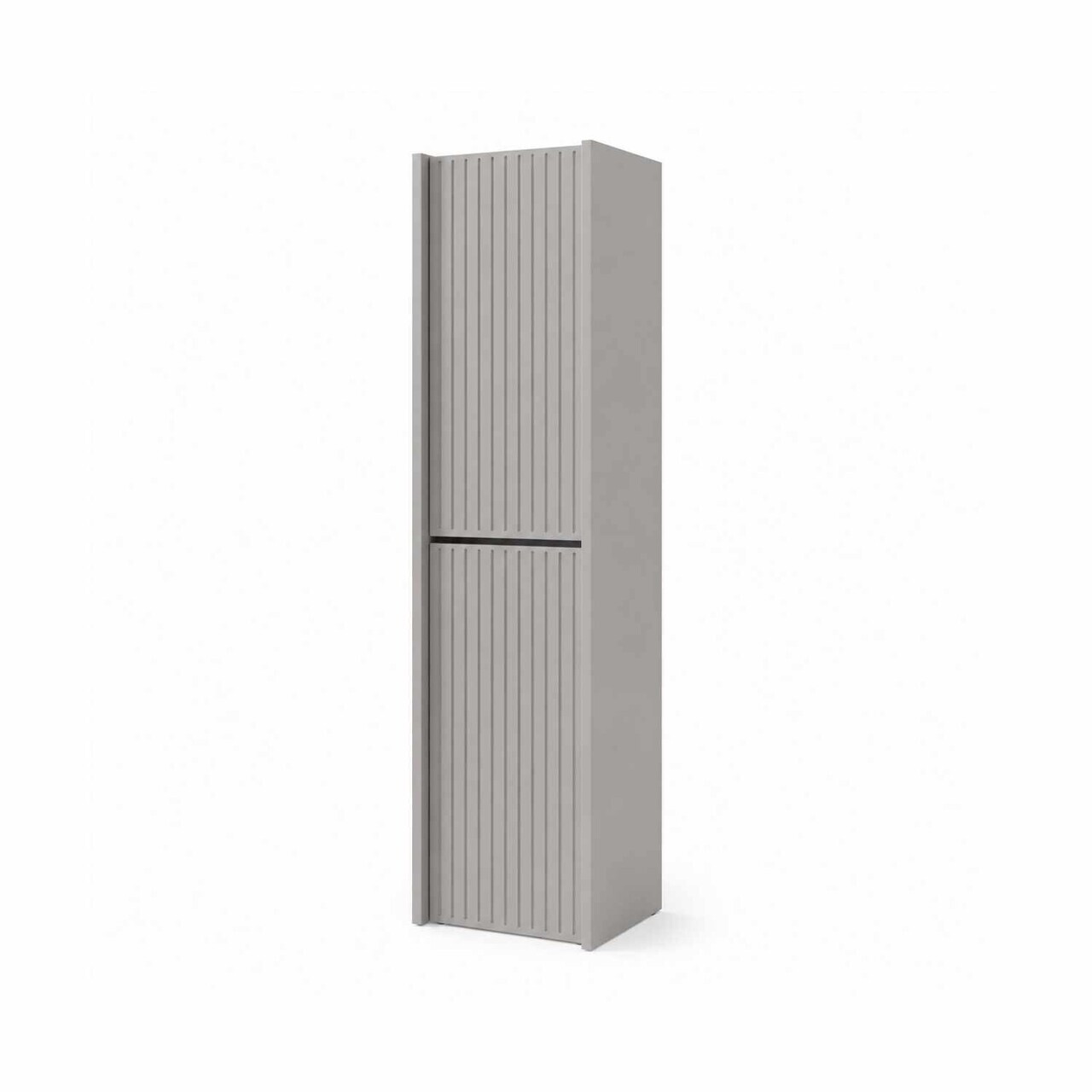 Dulap de baie, Hanah Home, Capella, 34x138x32 cm, MDF, Gri deschis - view 5