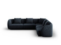 Coltar reversibil 5 locuri, Tulum, Cosmopolitan Design, 255x255x70 cm, tesatura chenille, albastru regal