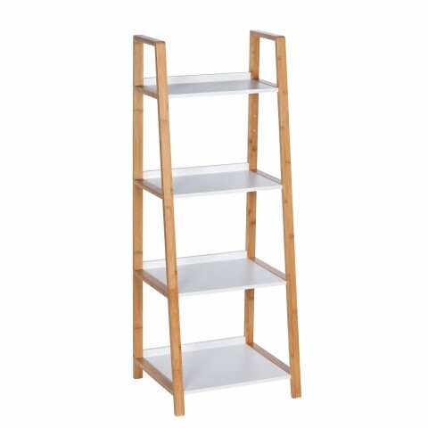 Suport cu 4 rafturi Finja, Wenko, 43 x 112 cm, bambus, natur 112