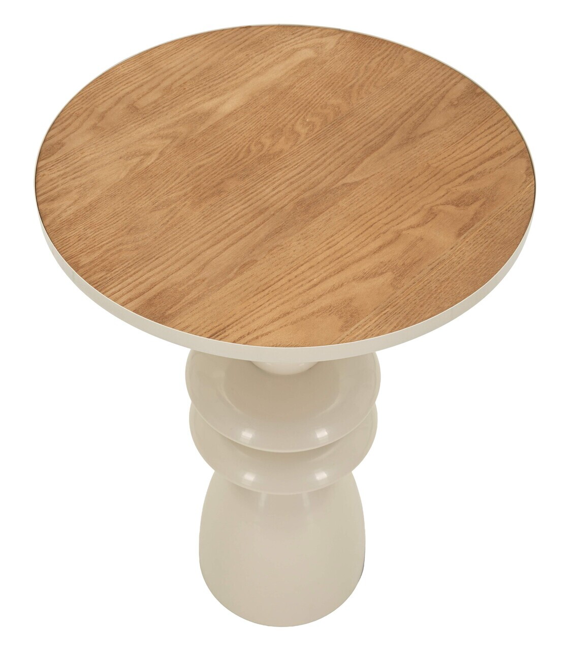 Masuta de cafea, Daphne, Mauro Ferretti, metal/MDF, 45.5x63 cm, crem — imaginea 6