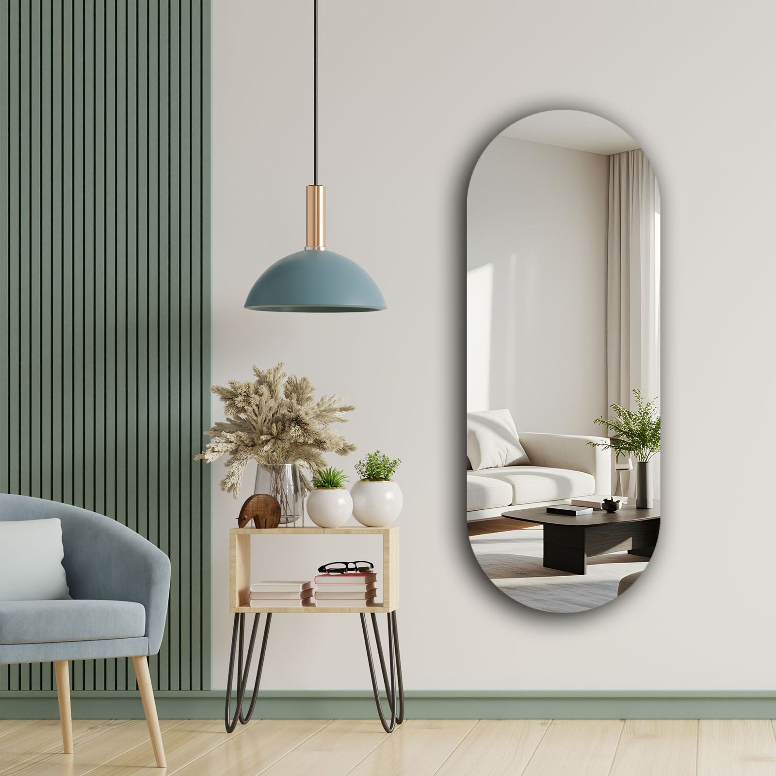 Oglinda decorativa, Hanah Home, 52135Ayna-004, 52x135 cm, OGLINDA (Grosime: 4 mm), Multicolor