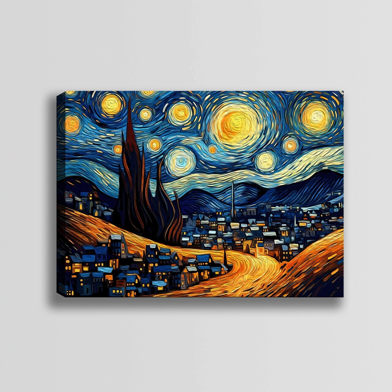 Tablou decorativ, KNV9961, Canvas, Rama din lemn (grosime 3 cm), Multicolor — imaginea 3