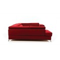 Coltar extensibil dreapta 6 locuri ELTAP, Th-04, Thiago, 342x208x88 cm, lemn/poliester, roz deschis/alb