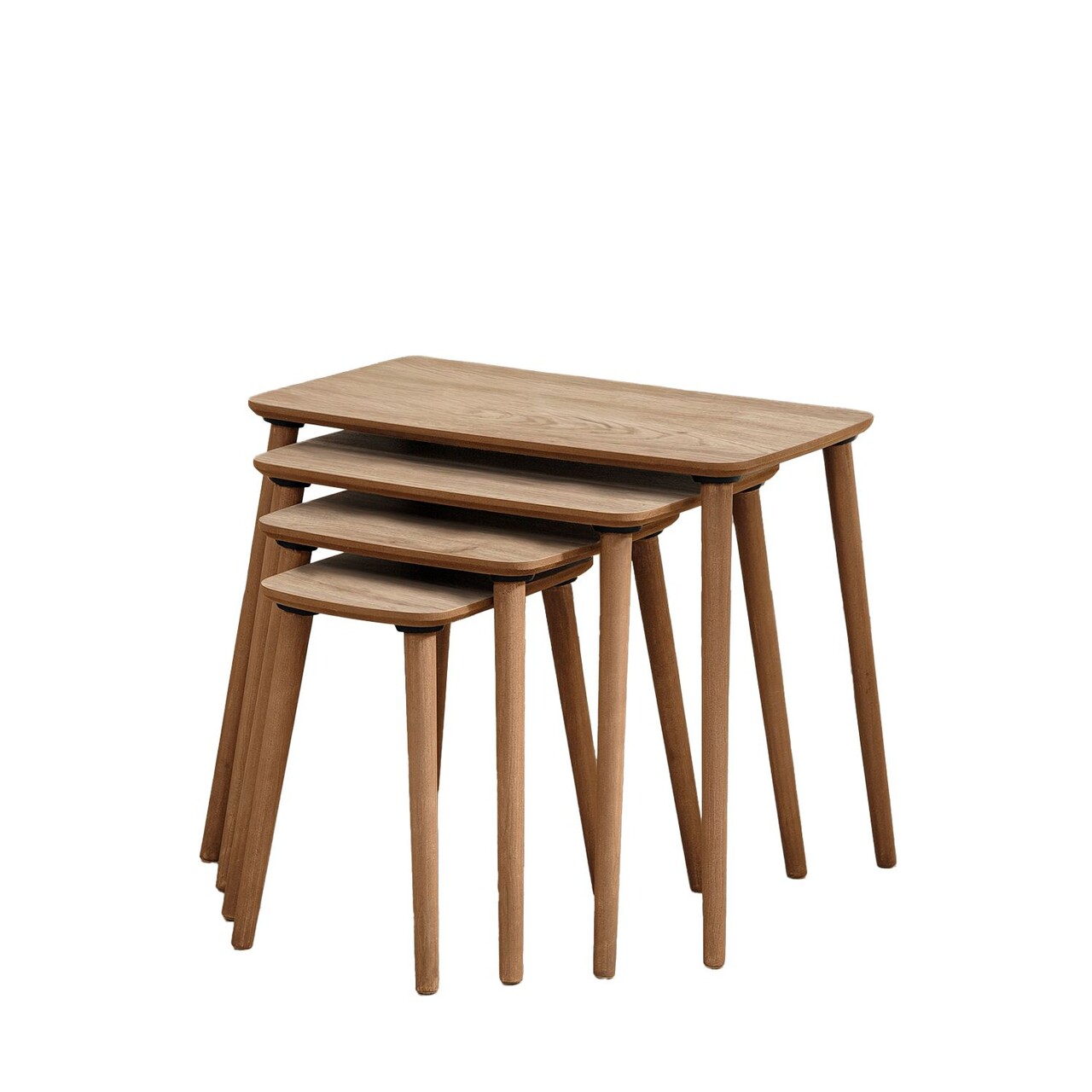 Set masute Nesting 4 piese, Hanah Home, Luci, Stejar - imagine 5