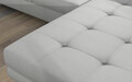Coltar extensibil dreapta 4 locuri ELTAP, Armd-44, Armando, 289x203x85 cm, lemn/poliester, gri deschis