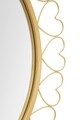 Oglinda de perete Hearts, Mauro Ferretti, Ø 80 cm, fier/MDF, auriu