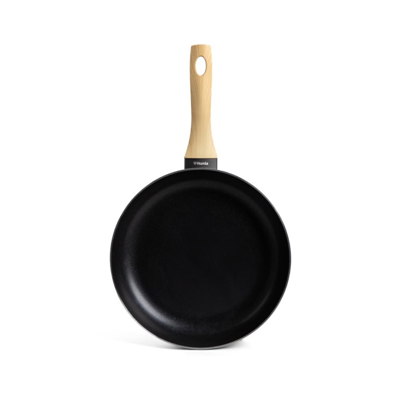 Tigaie B2 Albero Essentials, Homla, 28 cm, aluminiu/inox/plastic, negru/natur