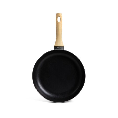 Tigaie B2 Albero Essentials, Homla, 28 cm, aluminiu/inox/plastic, negru/natur