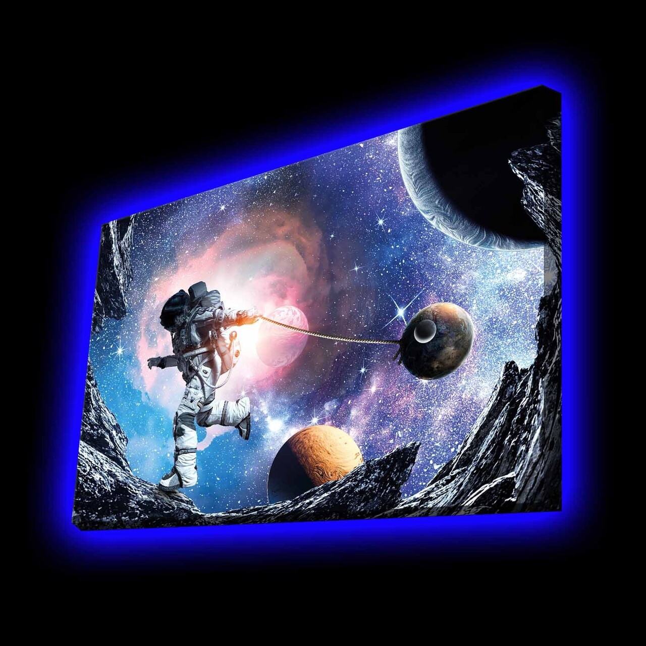 Tablou decorativ cu lumina LED, 4570KTLGDACT, Dimensiune: 45 x 70 cm, Multicolor - view 2