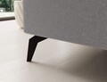 Coltar extensibil dreapta 4 locuri ELTAP, Sol-30, Solange, 292x196x84 cm, lemn/poliester, gri deschis