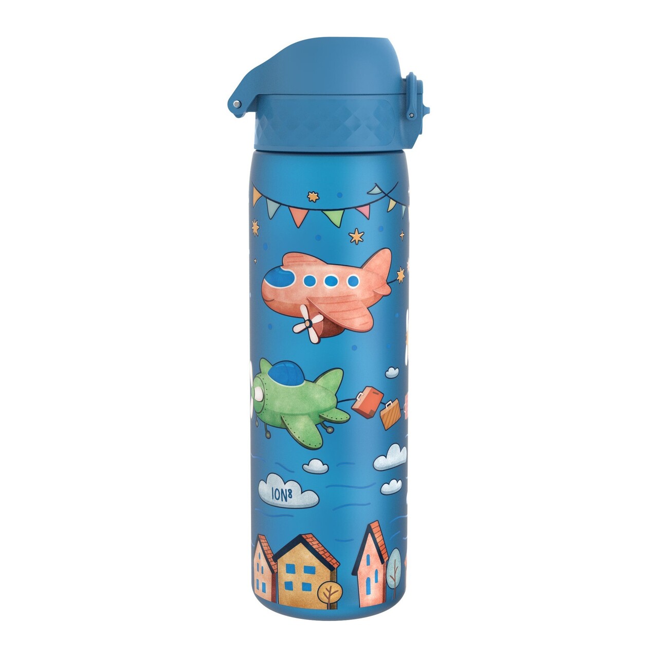 Sticla apa pentru copii Slim, recyclon, 500ml, Airplanes - Ion8 - imagine 4
