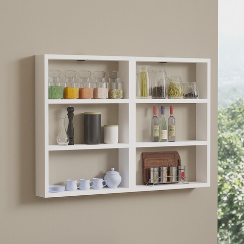 Raft de perete, Puqa Design, Hexa, Alb