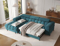 Coltar extensibil dreapta 3 locuri ELTAP, LT-40AMO, Felro, 285x181x93 cm, lemn/poliester, albastru