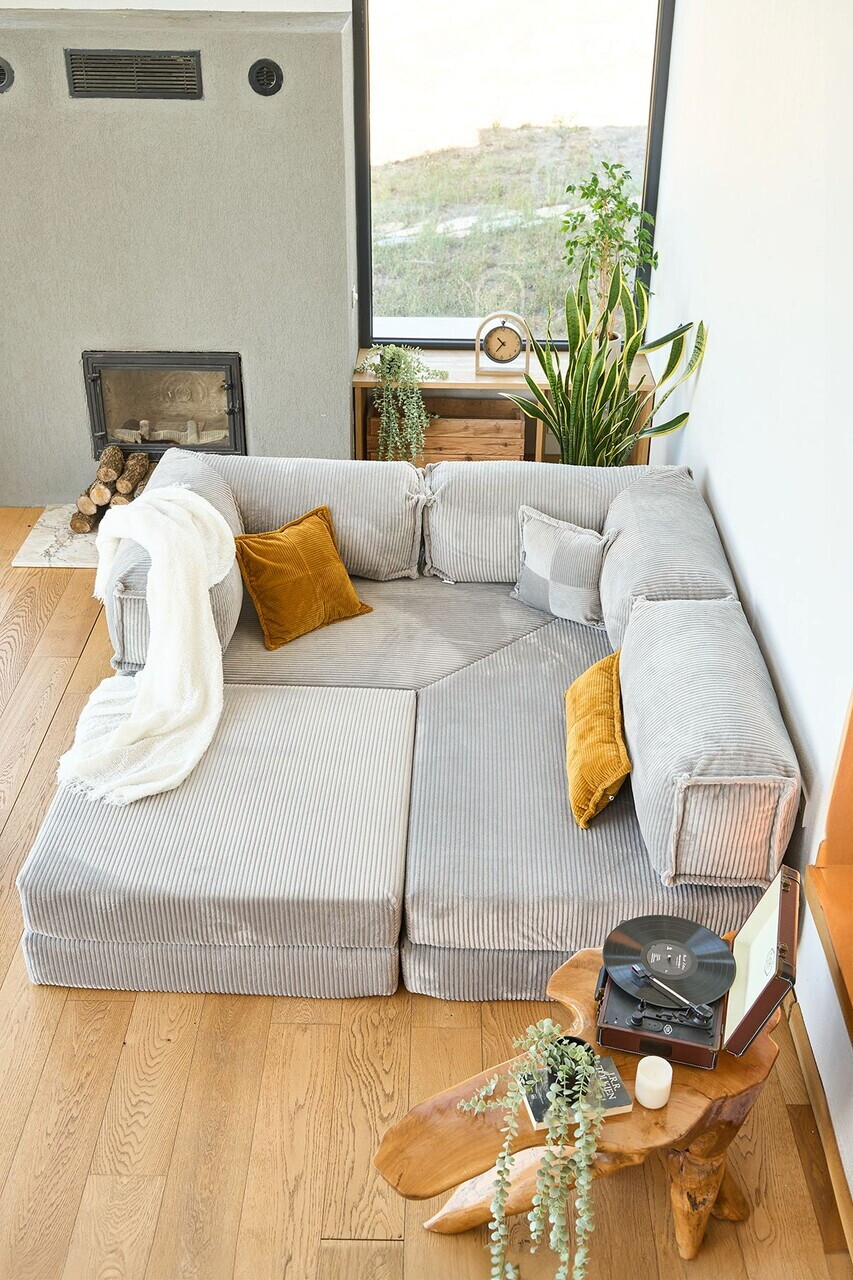 Coltar, Atelier del Sofa, 118FVL1405, Tesatura plus reiata, Gri deschis - view 7
