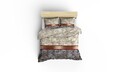 Lenjerie de pat dubla king size, Victoria, Basilisk 121VCT52495, 3 piese, amestec bumbac, multicolor