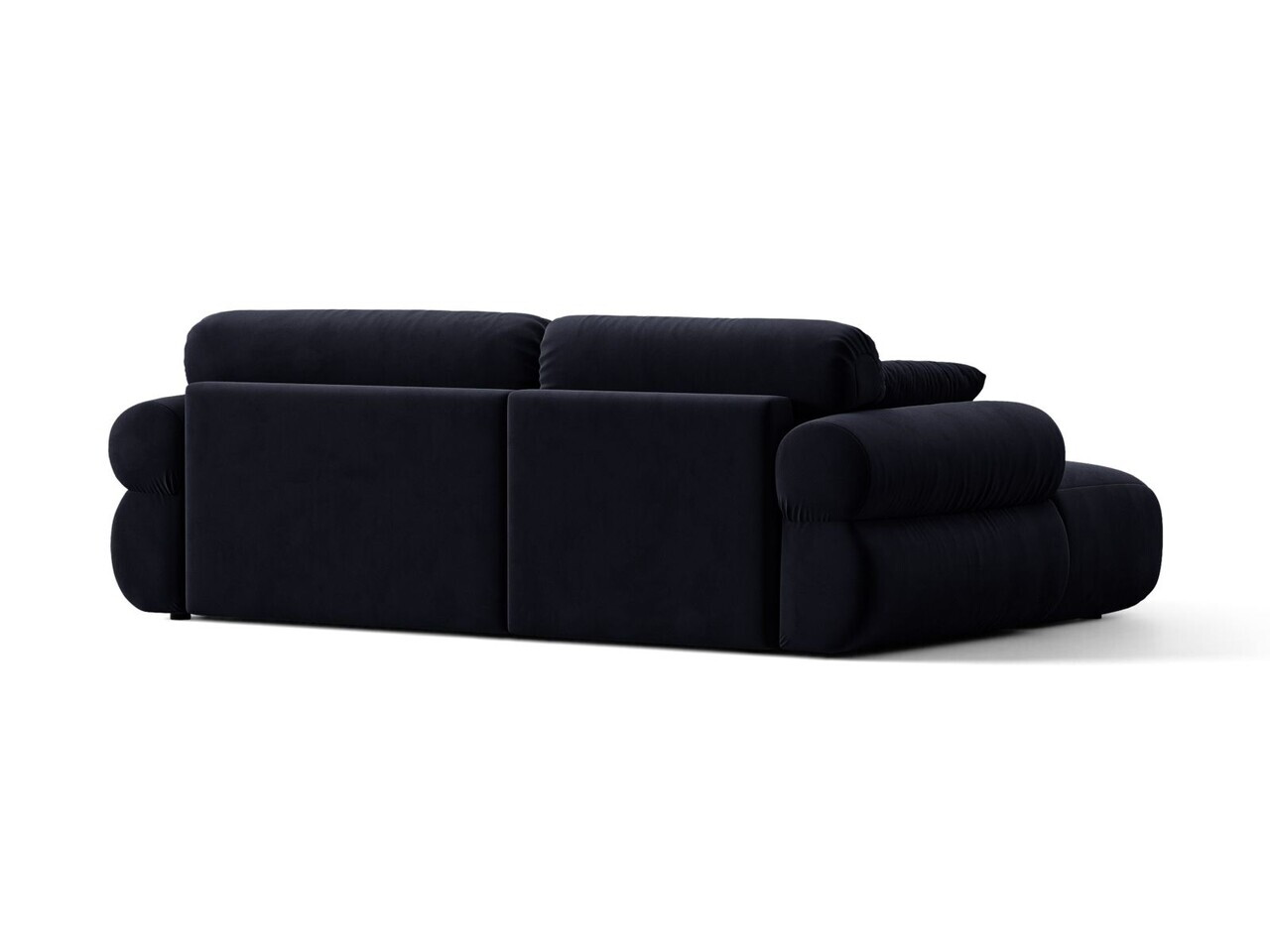 Coltar stanga 4 locuri, Ophelia, Micadoni Home, 236x164x84 cm, catifea, albastru regal — imaginea 7