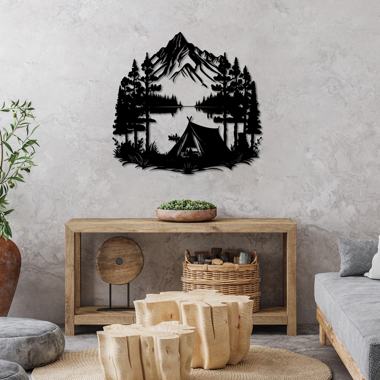 Decoratiune de perete, Weekend, Dimensiuni: 59 x 62 cm, Negru - view 3