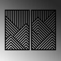 Decoratiune de perete, Vertical Limit, Dimensiune: 70 x 43 cm (2 bucăți), Negru