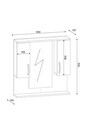 Dulap de baie, Furny Home, Tiger, 80x83x18.1 cm, Alb