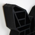 Raft de perete, Evila Originals, Cry007-S, 27x40x6 cm, Lemn masiv, Negru
