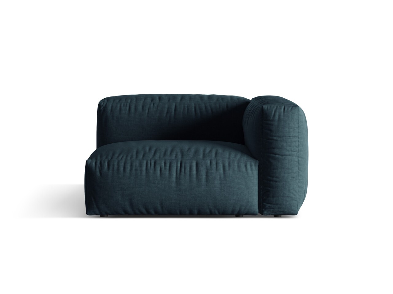 Modul dreapta pentru canapea, 1 loc, Martina-169, Micadoni Home, 121x106x75 cm, tesatura structurata catifelata, albastru jeans - 1 | YEO