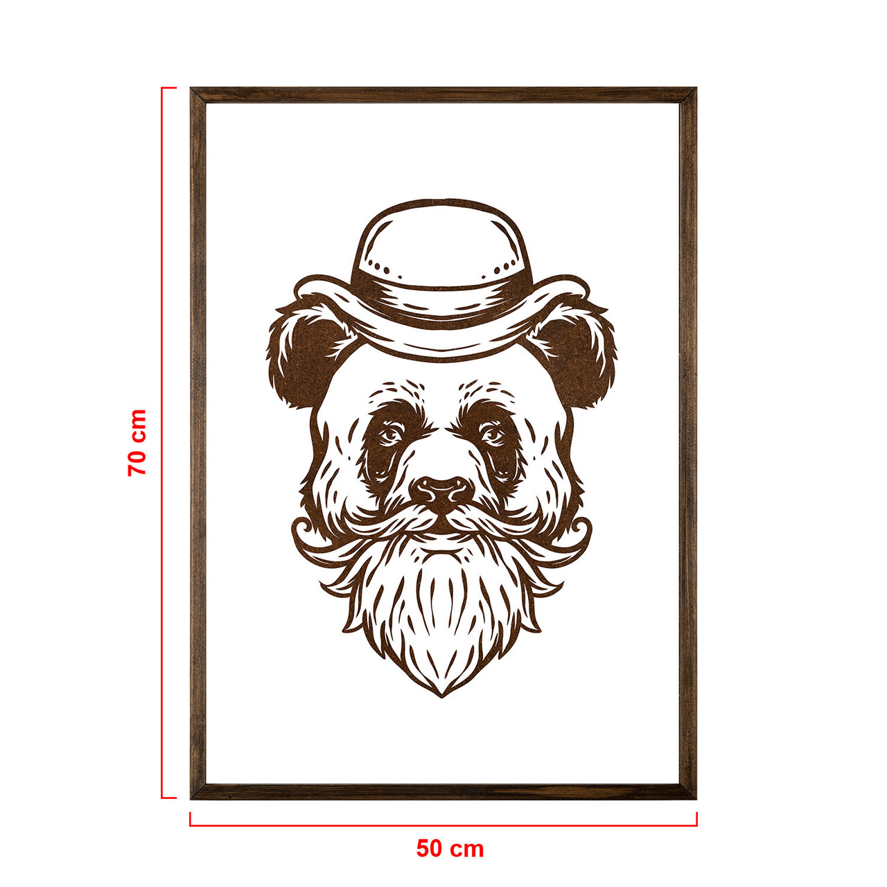 Tablou decorativ, TD093, Lemn, Desenat manual, Natural